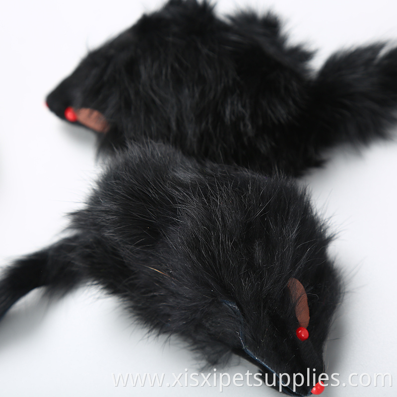 Fur Mouse Cat Accessory Bulk Cat Scratcher Toy Hot Sale Modern Chew Toys for Cats Pet Toys Rabbit Fur +plastic +rattle Opp Bag